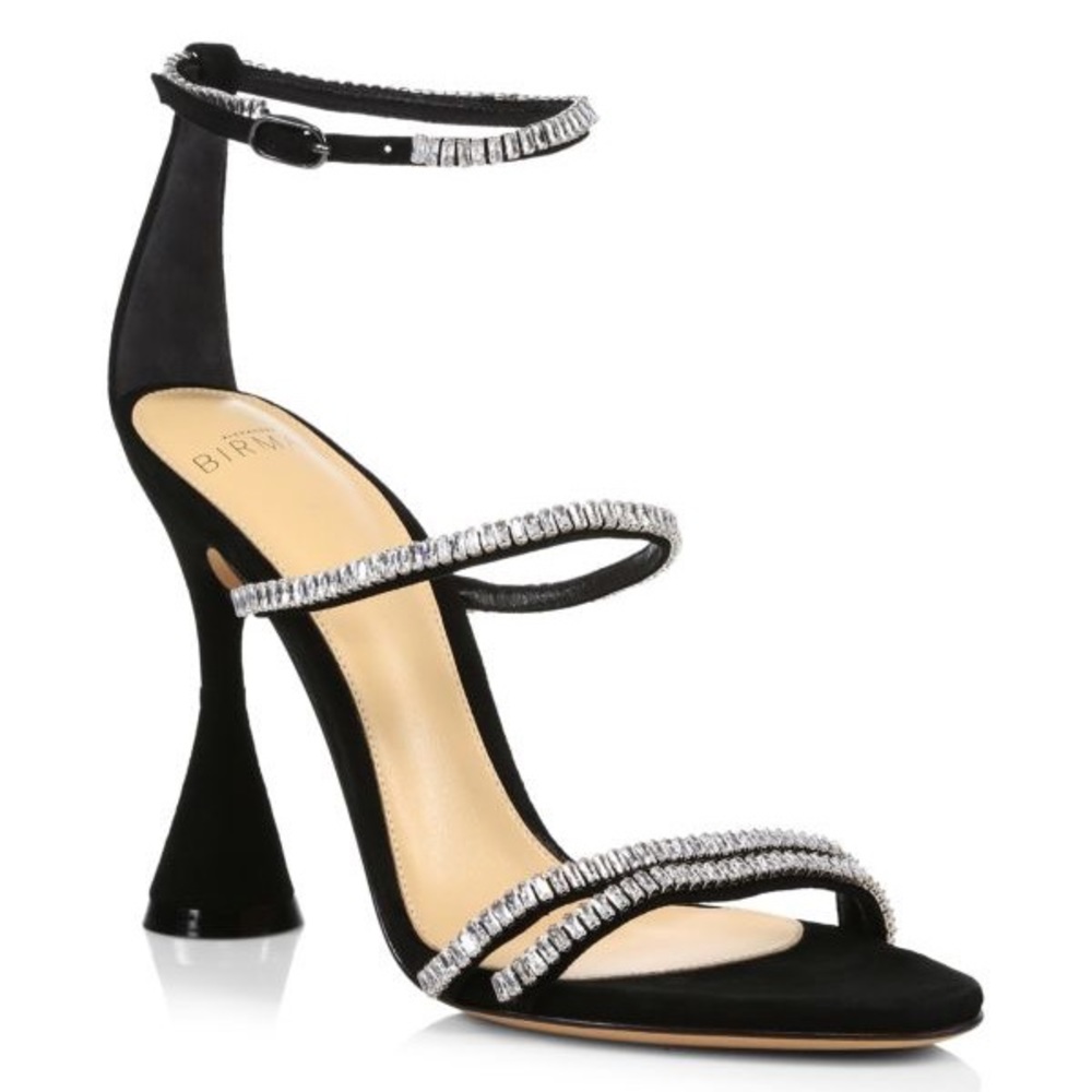 ALEXANDRE BIRMAN
Belle Crystal-Embellished Suede Sandals - Size 7.5